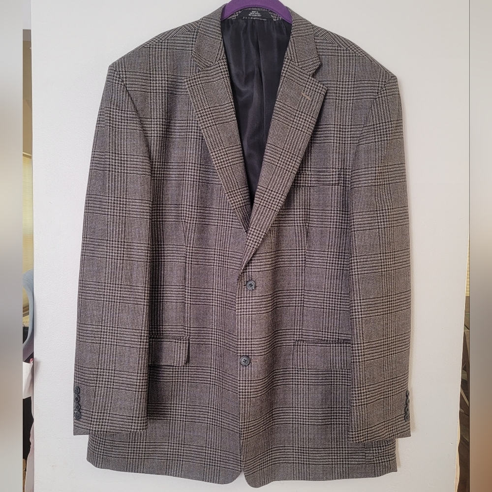 Haggar Collection Men's Sport Jacket 100% Lambswool Size 46L